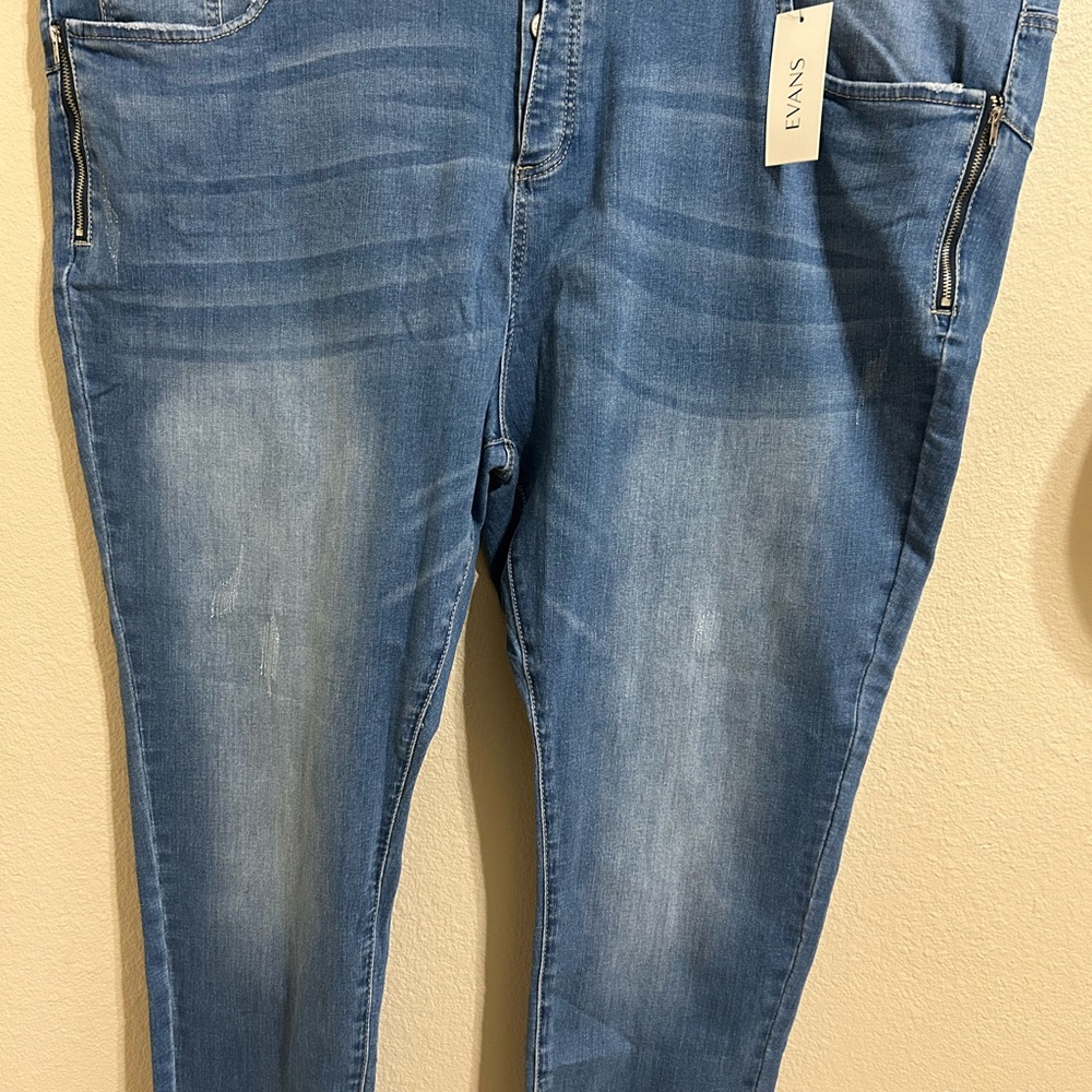 Avenue Blue Ankle Cropped Jeans with Stretch